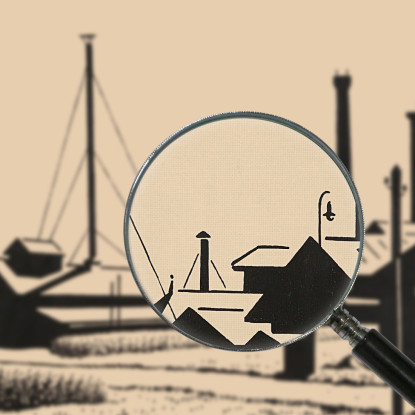 Strutture Di Fabbrica Karl Wiener kwn173 quadro stampato su tela