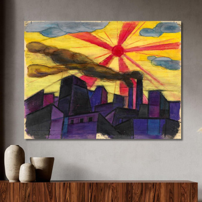 Fabriksstadt Karl Wiener kwn174 quadro stampato su tela