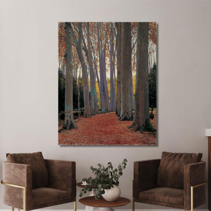 Viale Dei Platani Santiago Rusiñol srs2 quadro stampato su tela