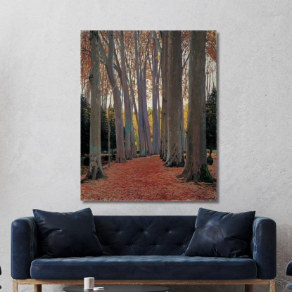 Viale Dei Platani Santiago Rusiñol srs2 quadro stampato su tela