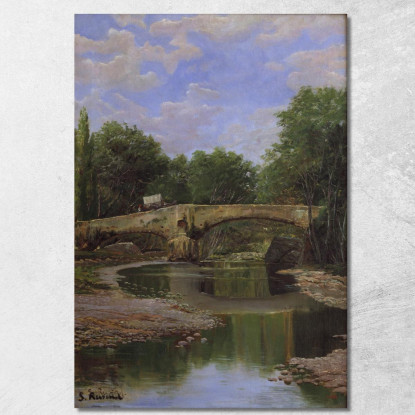 Ponte Su Un Fiume Santiago Rusiñol srs5 quadro stampato su tela