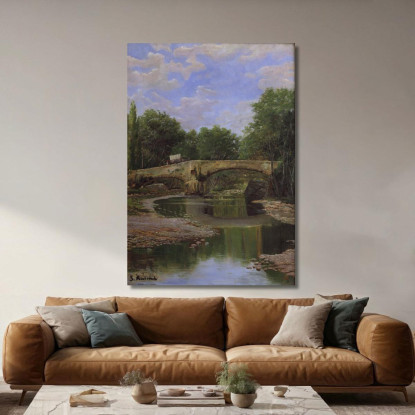 Ponte Su Un Fiume Santiago Rusiñol srs5 quadro stampato su tela
