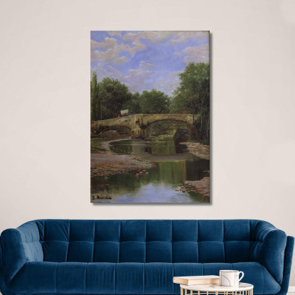 Ponte Su Un Fiume Santiago Rusiñol srs5 quadro stampato su tela
