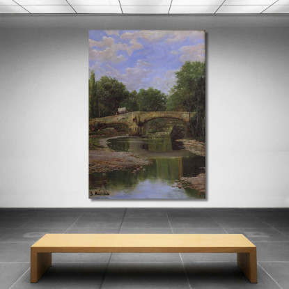 Ponte Su Un Fiume Santiago Rusiñol srs5 quadro stampato su tela