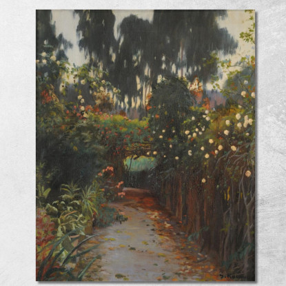 Cammino Di Rose Santiago Rusiñol srs7 quadro stampato su tela