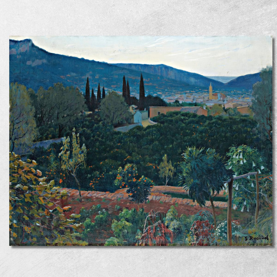La Valle Di Sóller Santiago Rusiñol srs11 quadro stampato su tela