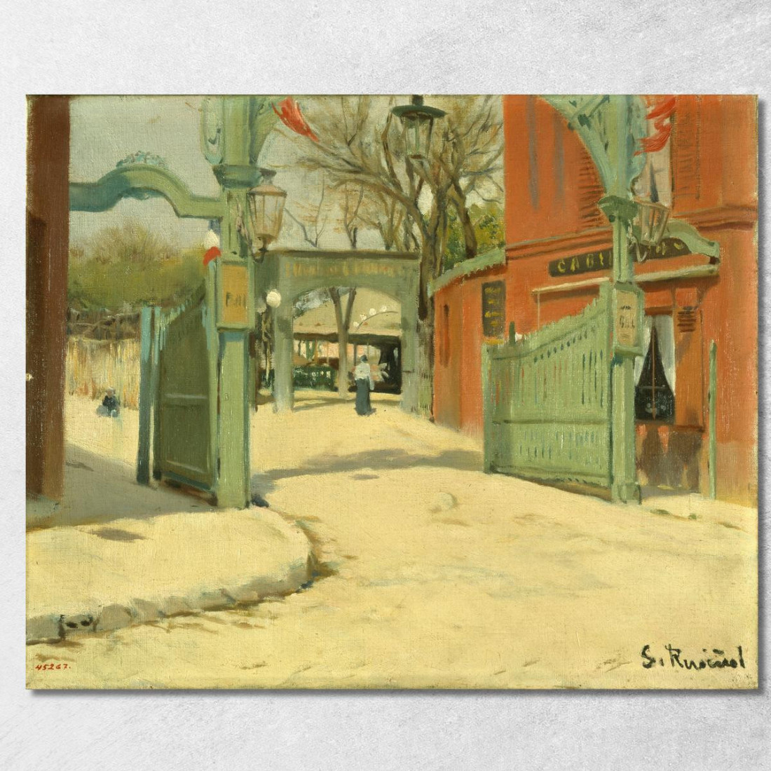 Ingresso Al Parco Del Moulin De La Galette Santiago Rusiñol srs12 quadro stampato su tela