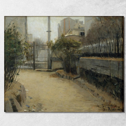 Giardino Di Montmartre Santiago Rusiñol srs14 quadro stampato su tela