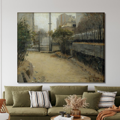 Giardino Di Montmartre Santiago Rusiñol srs14 quadro stampato su tela