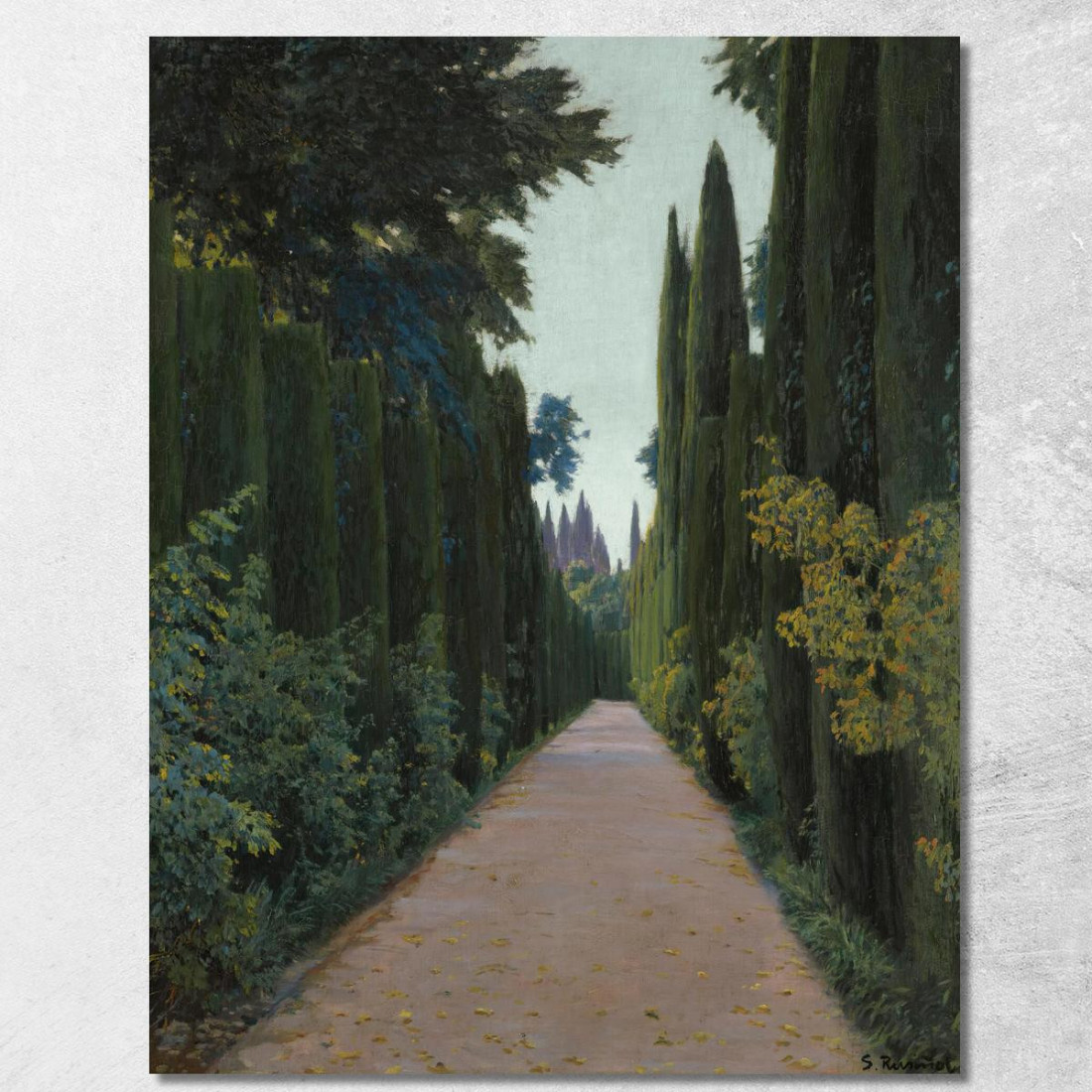 Giardini Del Generalife Granada Santiago Rusiñol srs15 quadro stampato su tela