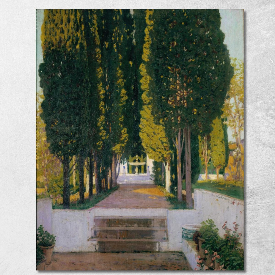 Giardini Del Generalife Santiago Rusiñol srs16 quadro stampato su tela