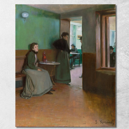 Interno Di Un Caffè Santiago Rusiñol srs18 quadro stampato su tela