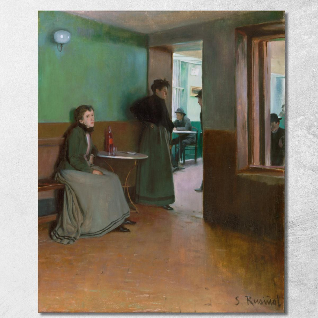 Interno Di Un Caffè Santiago Rusiñol srs18 quadro stampato su tela