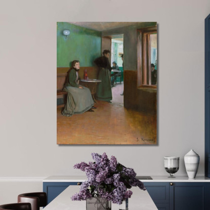 Interno Di Un Caffè Santiago Rusiñol srs18 quadro stampato su tela