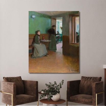 Interno Di Un Caffè Santiago Rusiñol srs18 quadro stampato su tela