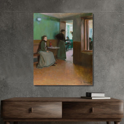 Interno Di Un Caffè Santiago Rusiñol srs18 quadro stampato su tela