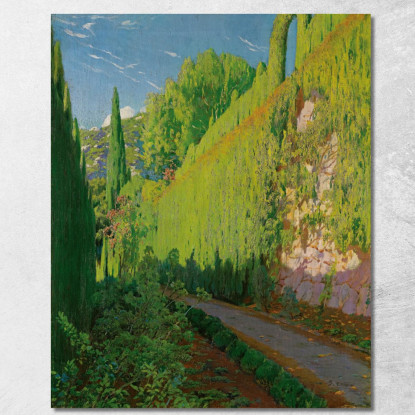 Giardino Di Sa Coma Valldemossa Santiago Rusiñol srs19 quadro stampato su tela