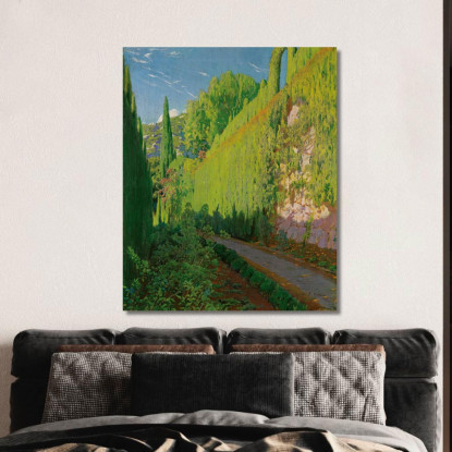 Giardino Di Sa Coma Valldemossa Santiago Rusiñol srs19 quadro stampato su tela