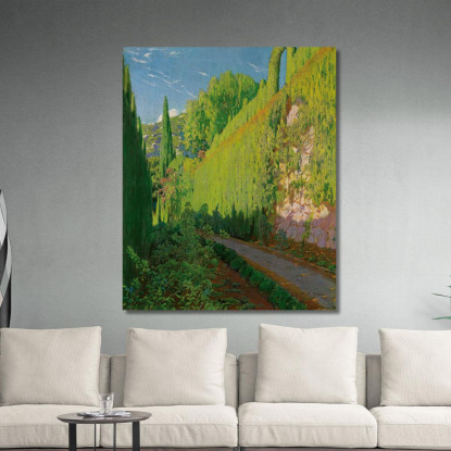 Giardino Di Sa Coma Valldemossa Santiago Rusiñol srs19 quadro stampato su tela