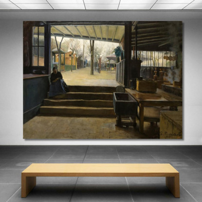 Laboratorio Della Galette Santiago Rusiñol srs22 quadro stampato su tela