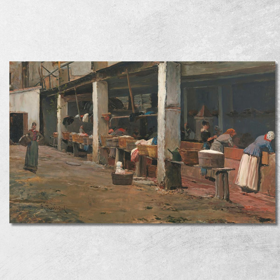 Lavatoi Della Barceloneta Santiago Rusiñol srs24 quadro stampato su tela