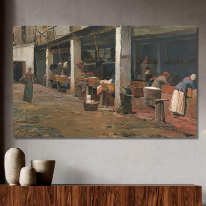 Lavatoi Della Barceloneta Santiago Rusiñol srs24 quadro stampato su tela
