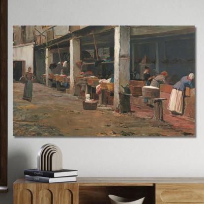 Lavatoi Della Barceloneta Santiago Rusiñol srs24 quadro stampato su tela