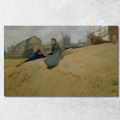 In Campagna Santiago Rusiñol srs25 quadro stampato su tela