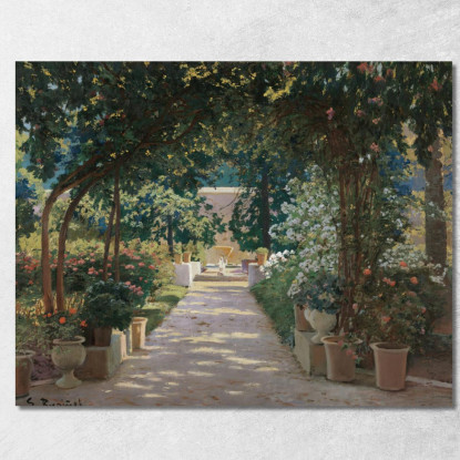 Terrazza A Xàtiva Valencia Santiago Rusiñol srs29 quadro stampato su tela