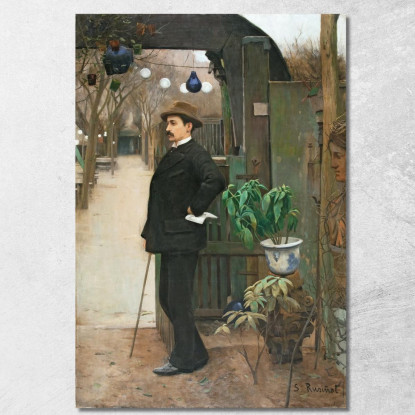 Ritratto Di Miquel Utrillo 2 Santiago Rusiñol srs31 quadro stampato su tela