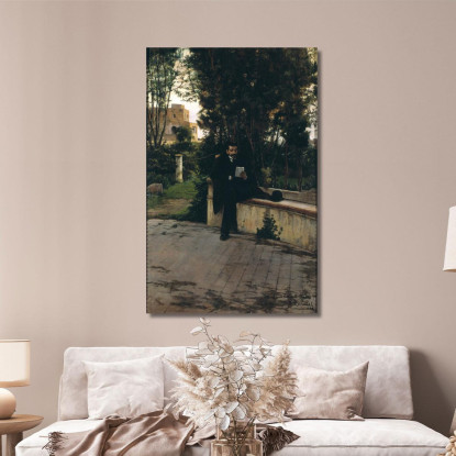 Signor Quer Nel Giardino Santiago Rusiñol srs34 quadro stampato su tela