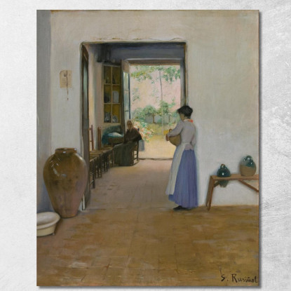Interno Di Sitges Santiago Rusiñol srs35 quadro stampato su tela