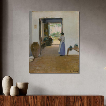 Interno Di Sitges Santiago Rusiñol srs35 quadro stampato su tela