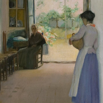 Interno Di Sitges Santiago Rusiñol srs35 quadro stampato su tela