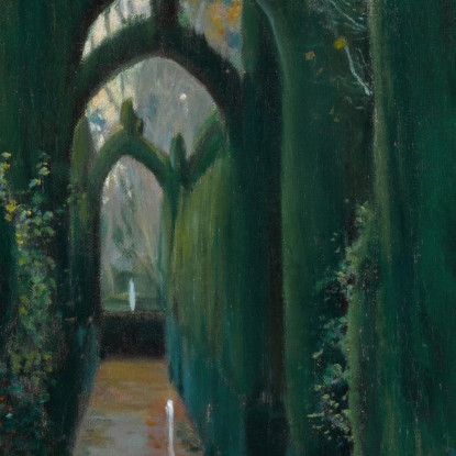 I Giardini Del Generalife Granada Santiago Rusiñol srs37 quadro stampato su tela