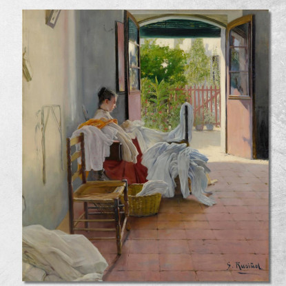 La Sarta Di Sitges Santiago Rusiñol srs39 quadro stampato su tela