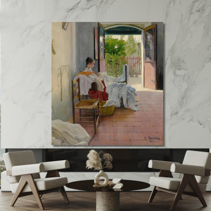 La Sarta Di Sitges Santiago Rusiñol srs39 quadro stampato su tela