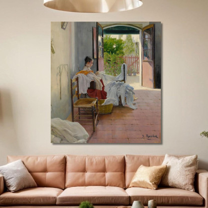 La Sarta Di Sitges Santiago Rusiñol srs39 quadro stampato su tela