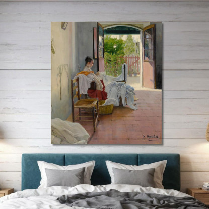 La Sarta Di Sitges Santiago Rusiñol srs39 quadro stampato su tela