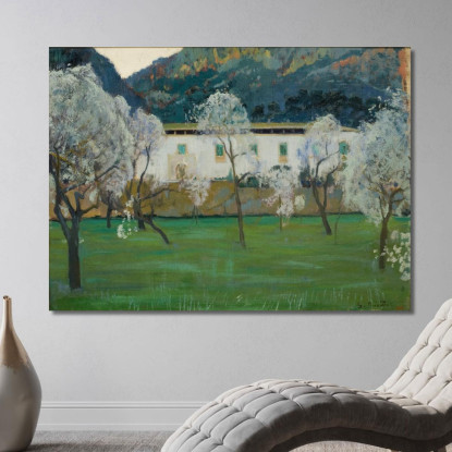 Fattoria Bianca Bunyola Maiorca Santiago Rusiñol srs40 quadro stampato su tela