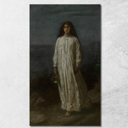 Una Sonnambula Sir John Everett Millais jem1 quadro stampato su tela
