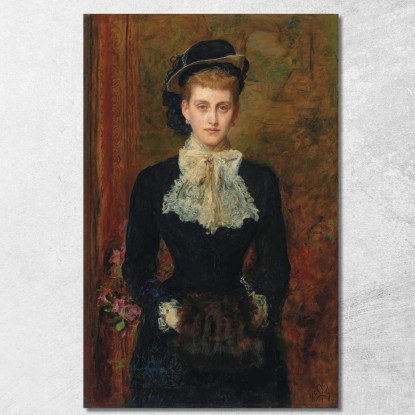 Contessa De Pourtalès Precedentemente Mrs. Sebastian Schlesinger Sir John Everett Millais jem7 quadro stampato su tela
