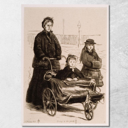 Andando Al Parco Sir John Everett Millais jem11 quadro stampato su tela
