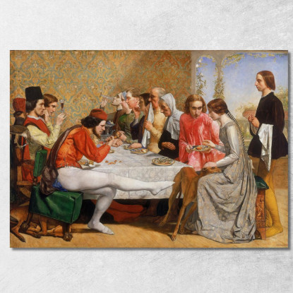 Lorenzo E Isabella Sir John Everett Millais jem17 quadro stampato su tela