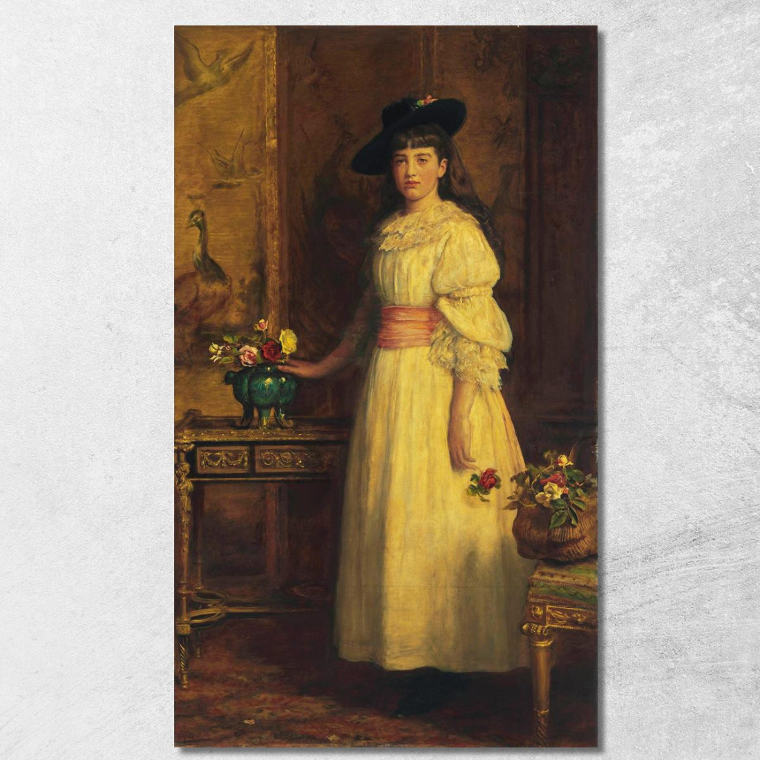 Miss Gertrude Vanderbilt Sir John Everett Millais jem18 quadro stampato su tela