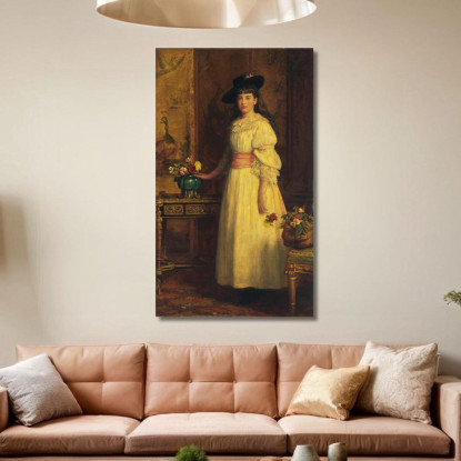 Miss Gertrude Vanderbilt Sir John Everett Millais jem18 quadro stampato su tela