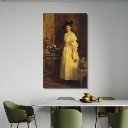 Miss Gertrude Vanderbilt Sir John Everett Millais jem18 quadro stampato su tela