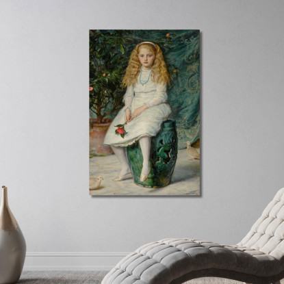 Nina Figlia Del Signor Frederick Lehmann Sir John Everett Millais jem19 quadro stampato su tela