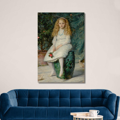 Nina Figlia Del Signor Frederick Lehmann Sir John Everett Millais jem19 quadro stampato su tela