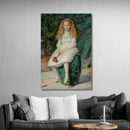 Nina Figlia Del Signor Frederick Lehmann Sir John Everett Millais jem19 quadro stampato su tela